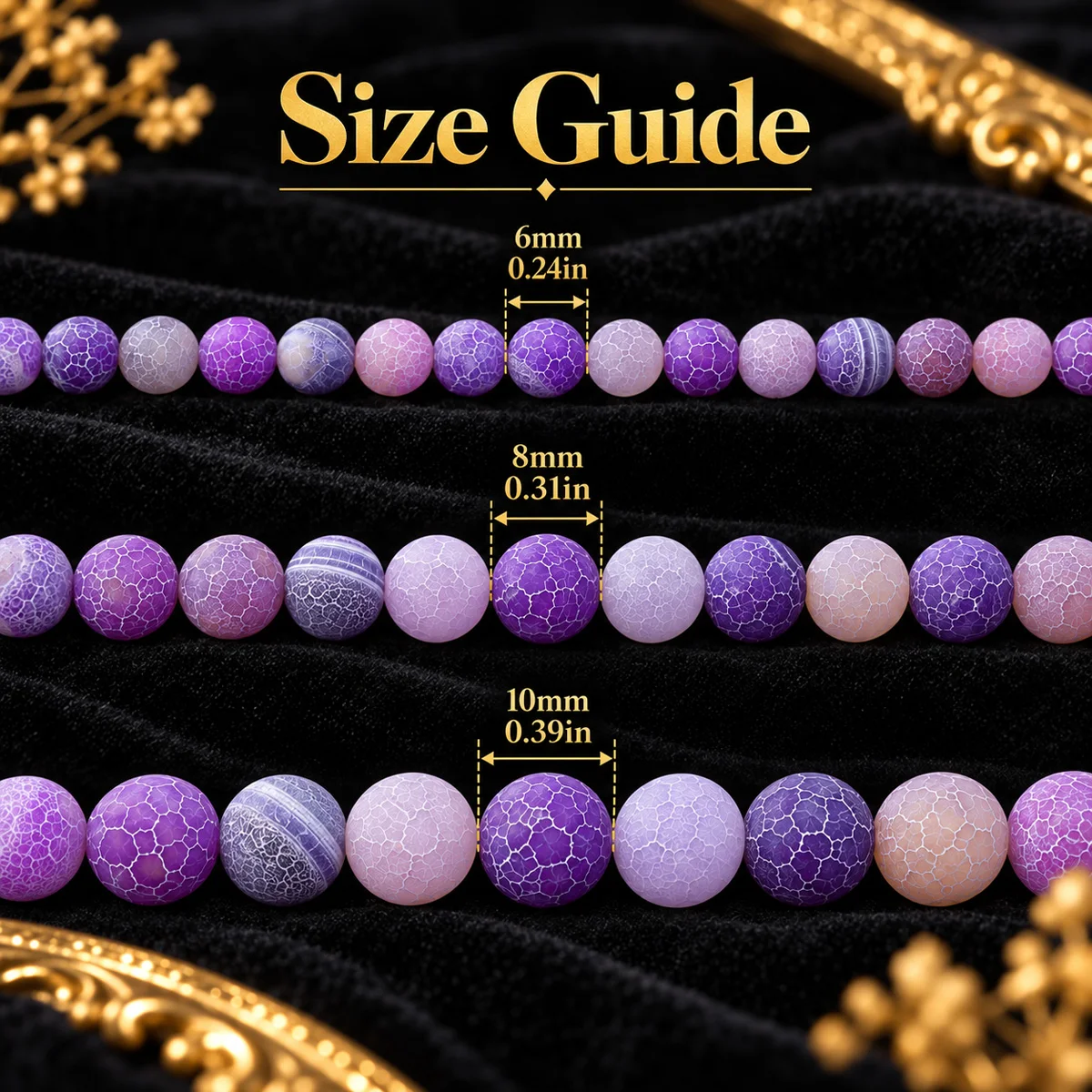 6-10mm 18pcs Stone half strand piece of purple weathered agate Spacer Loose Beads For Jewelry Making DIY Bracelets Necklace