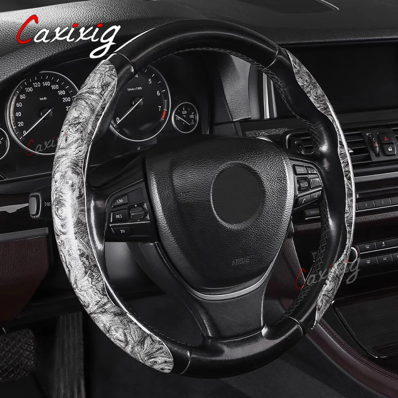 Wood Grain Steering Wheel Cover Excellent Tactile Sensation For Volvo  S40 S60 S80 V40 V60 XC60 XC90 C30 C70