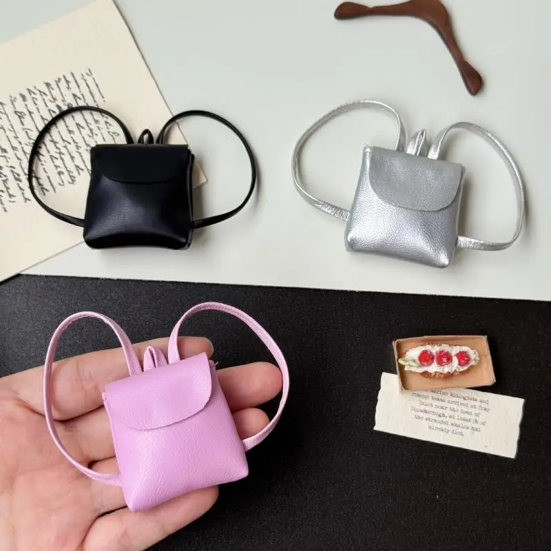 1/6 Zsiga Doll Dress Up Mini Backpack 1Pcs Cute Leather Shoulder Bag for Doll Collection Decoration