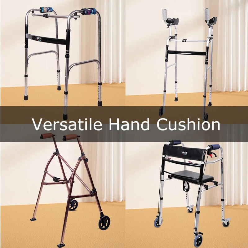 Lefeke Walker Handle Cushion Soft Non-slip Elderly Rollator Aid Handle Cover Padding Rolling Wheelchair Crutch Handle Pad Grips