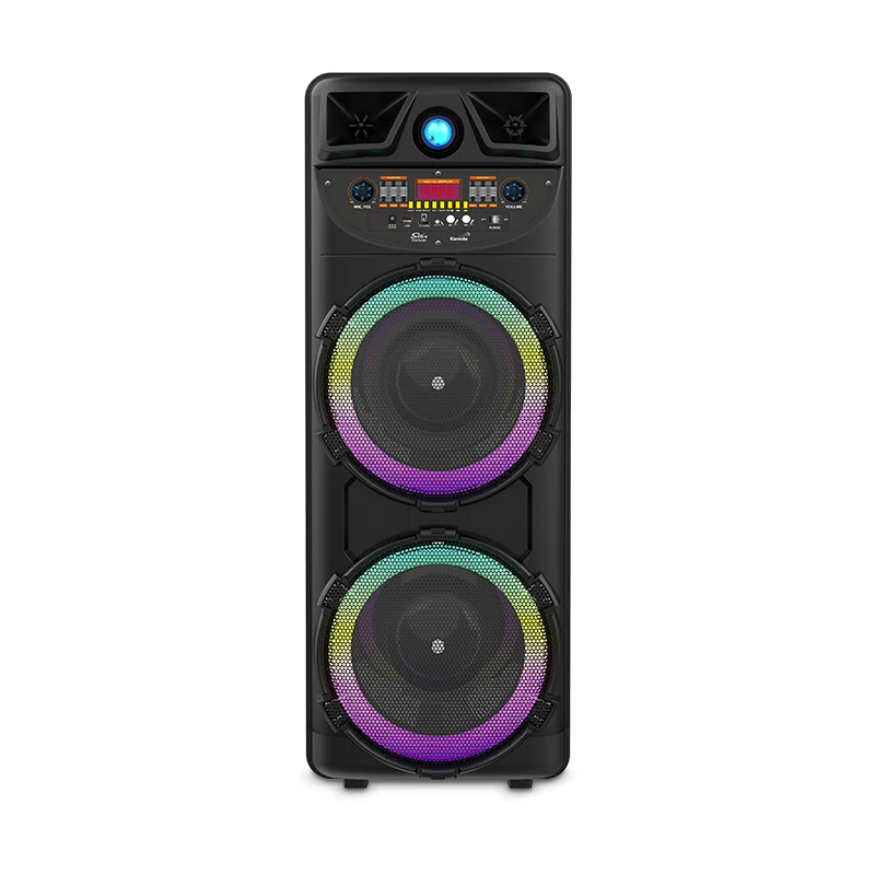 For SING-E ZQS10205 Dual 10 Inch High Power 50w Wireless Portable Amplifier RGB Light Party Speaker