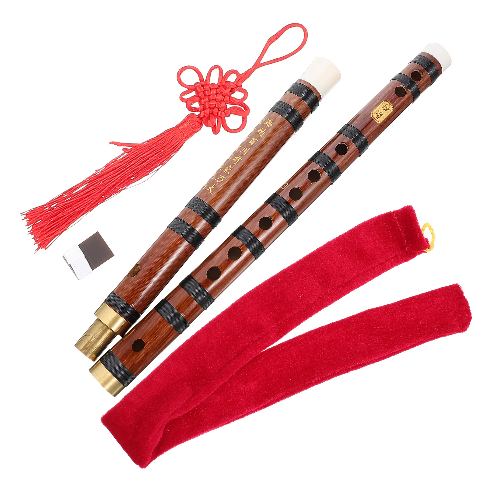 

1 Set Portable Bamboo Flute Chinese Traditional Instrument For Beginners Students Kids Lightweight Durable Sturdy Smooth