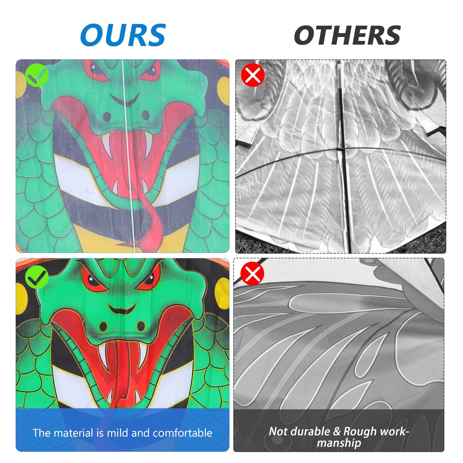 Cerf-volant serpent Long, grand tissu vert créatif pour Sports de plein air, géant, léger, Portable, stockage, prairie