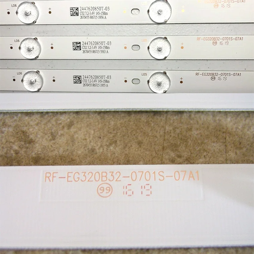 

Kits TV Illumination Bands For Union Tech LED32DN6 32" FHD Bars Backlight Strips Line GC32D07-ZC21AG-29 ShineOn 2D02296 Rulers