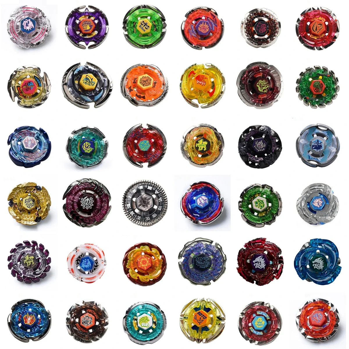 4D Single Metal Fusion Spinning Top, Durable Battle Gyro Toy with Random Parts