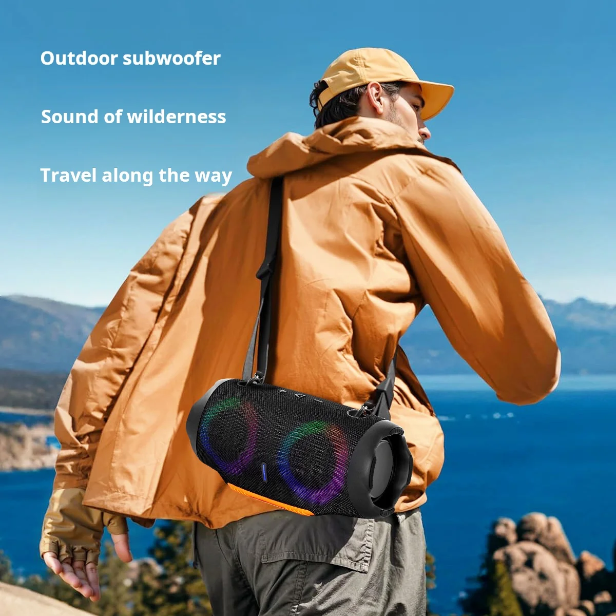 Novo xtrmm4 rgb cor luz batalha tambor alto-falante bluetooth tecido ao ar livre ultra longa resistência bluetooth alto-falante tws fm boom box