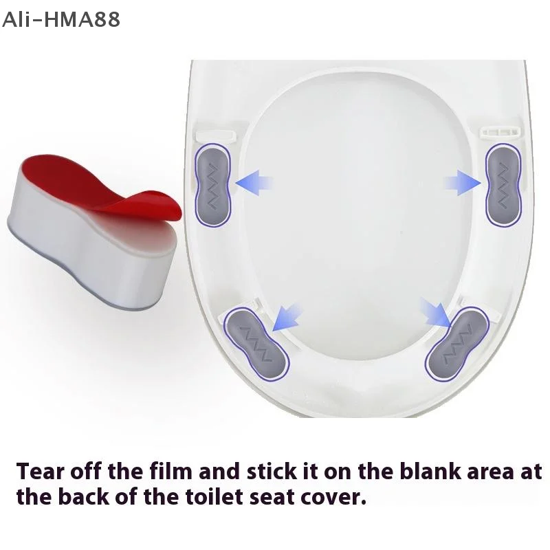 (YY)8/4Pcs 2025 New Universal Bathroom Toilet Seat Protector Pads Non-Slip Strong Adhesive Cushion For Bidet Elderly&Pregnancy