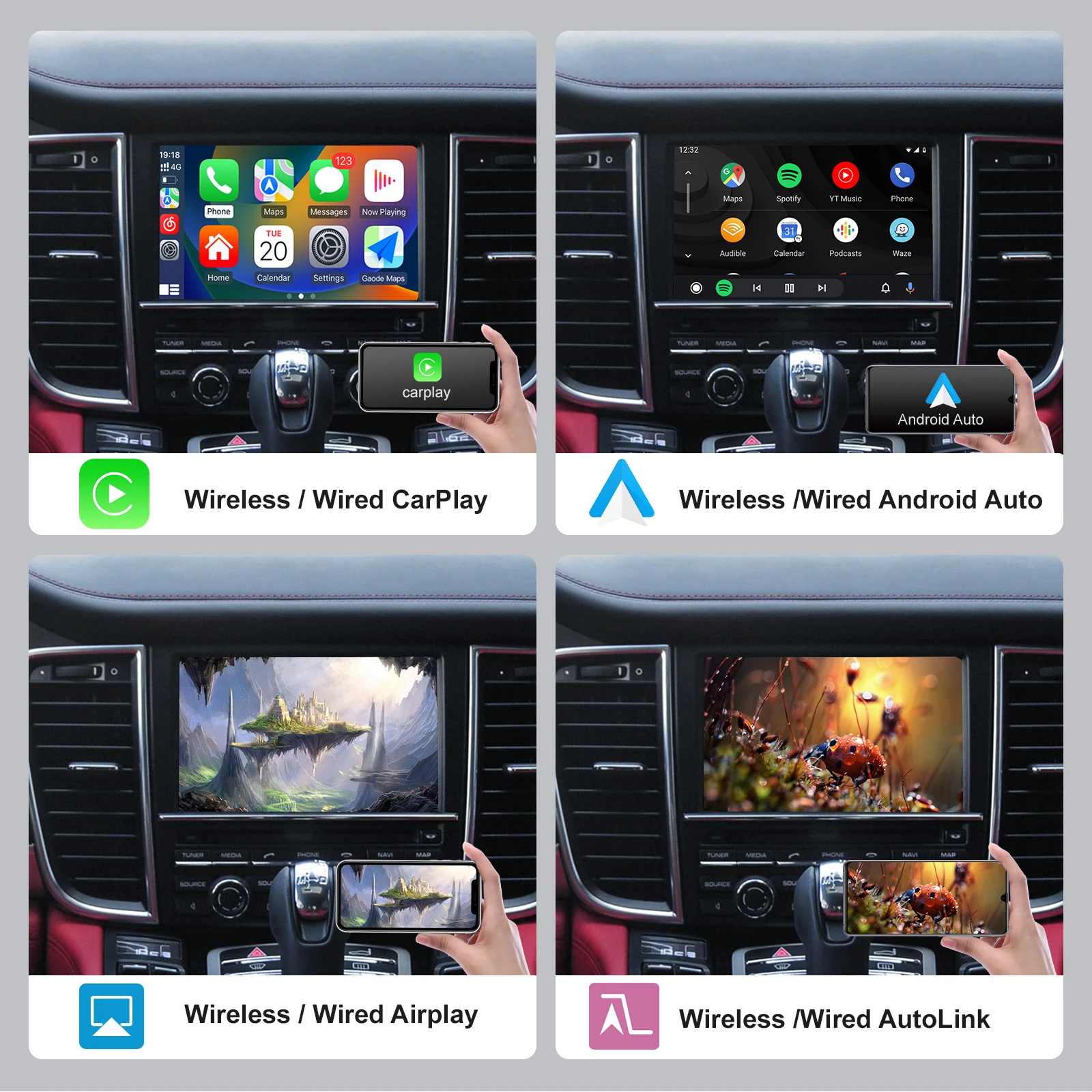 Wireless Carplay Auto Module For Porsche PCM3.1 2012-2016 Cayenne Macan 911 Panamera Bosxter Android Auto Car Accessorie