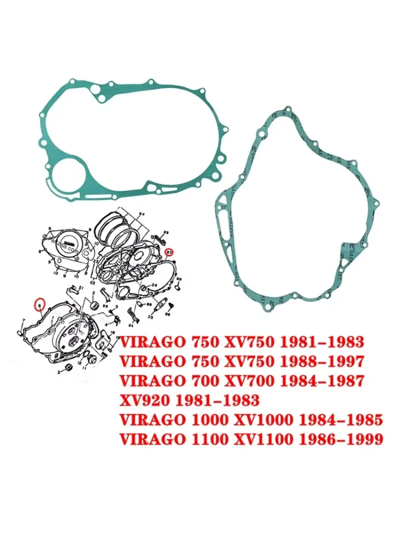 Couvercle de Carter de Moteur de Moto pour Yamaha XV920 81-83 XV700 84-87 XV1100 86-99 XV1000 XV750 VIRAGO