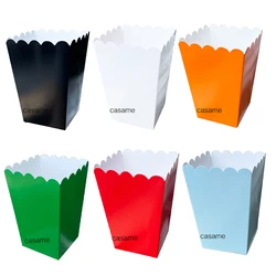 12pcs Paper Candy Cartons Popcorn Box Party Supplies Pure Popcorn Boxes Snacks Food Tub Wedding Kids Birthday Supplies