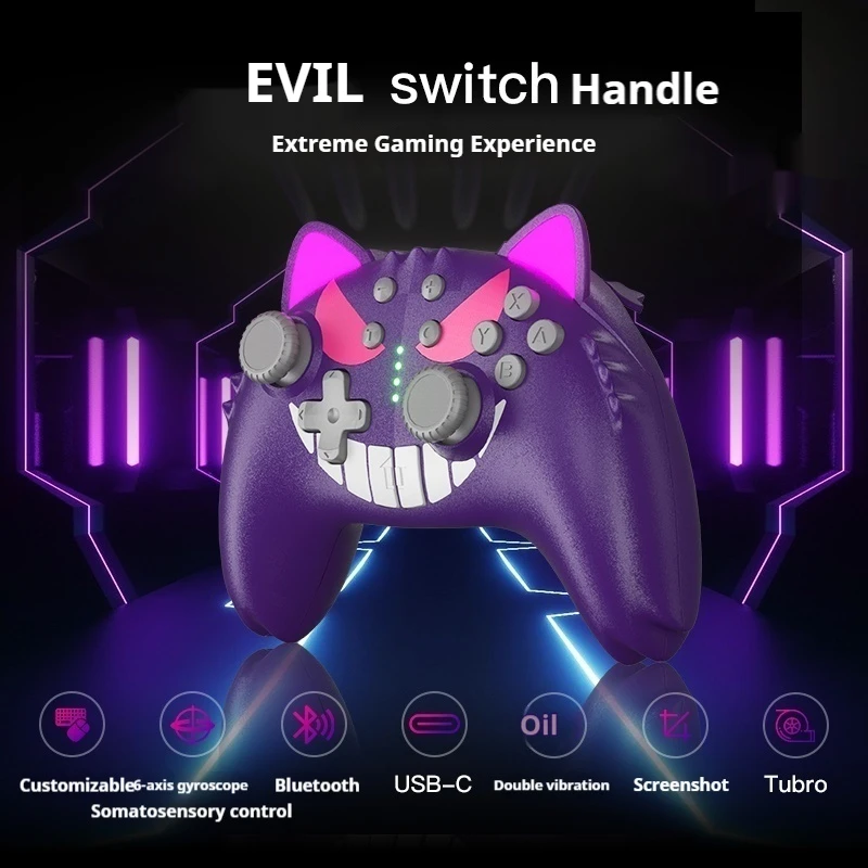 

New Controller Halloween Evil Wireless Bluetooth Ghost Switch Game Controller Pro Electric Steam Holiday Gift Wallpaper Engine