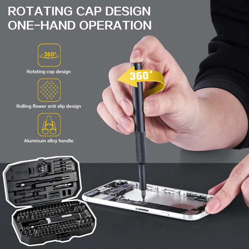 153 In 1 Small Magnetic Screwdriver Set With Case, Versatile Magnetic Bit Set For Most Digital Products