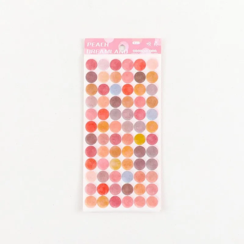 6 Sheets Multicolor Circle Dot Diy Writeable Stickers Morandi Color Round Dot Stickers For Arts Diy Crafts Album Journal Planner