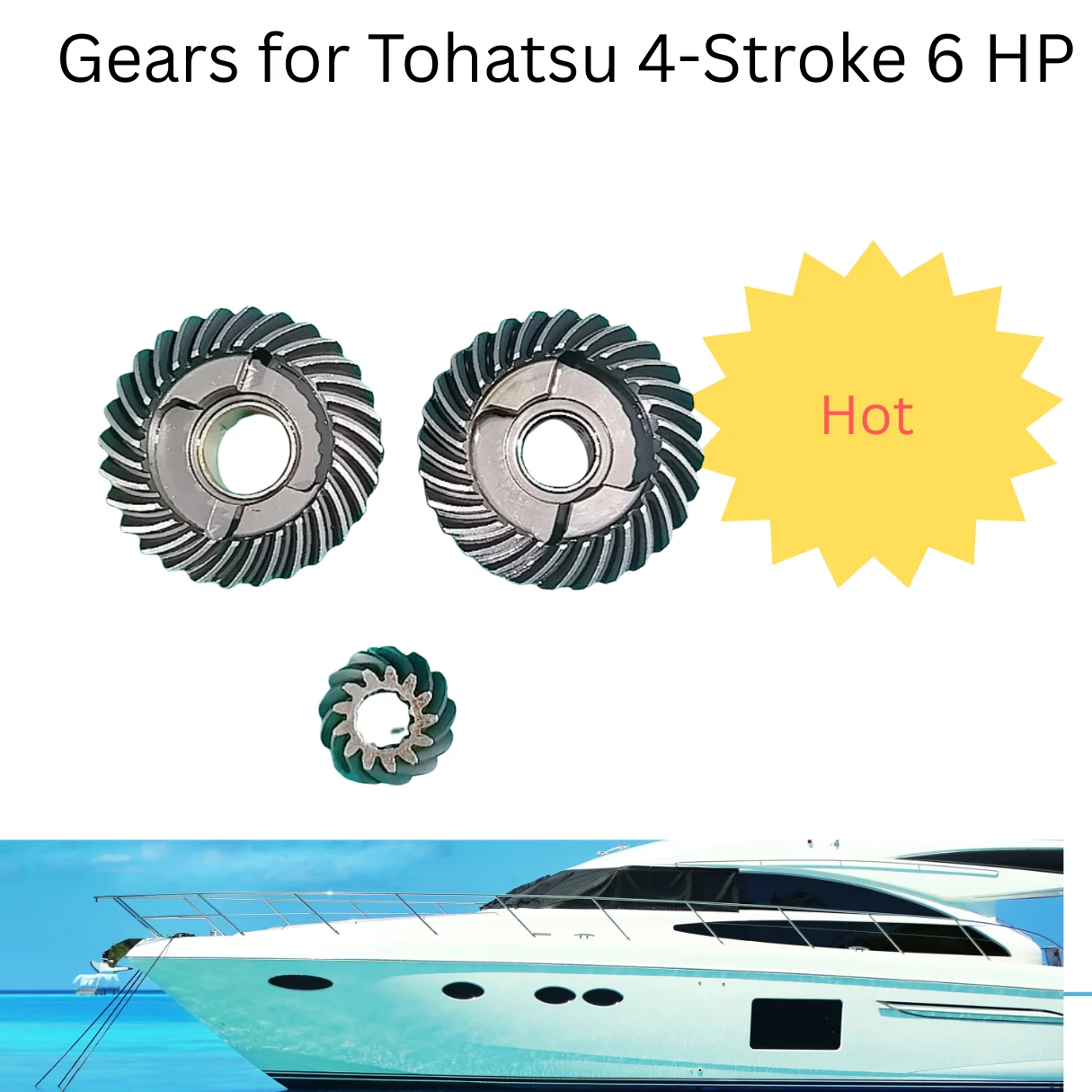 

Outboard Motor Gear Set Boat Engine Spares for Tohatsu 4-Stroke 6 HP Whole System for Smooth Navigation