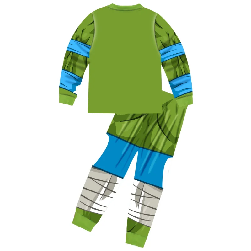 3 قطع من أزياء سلاحف النينجا المتحولة للمراهقين، أزياء أنيمي مطبوعة، تي شيرت علوي مع مجموعة قناع، مستلزمات الهالوين للأطفال #4