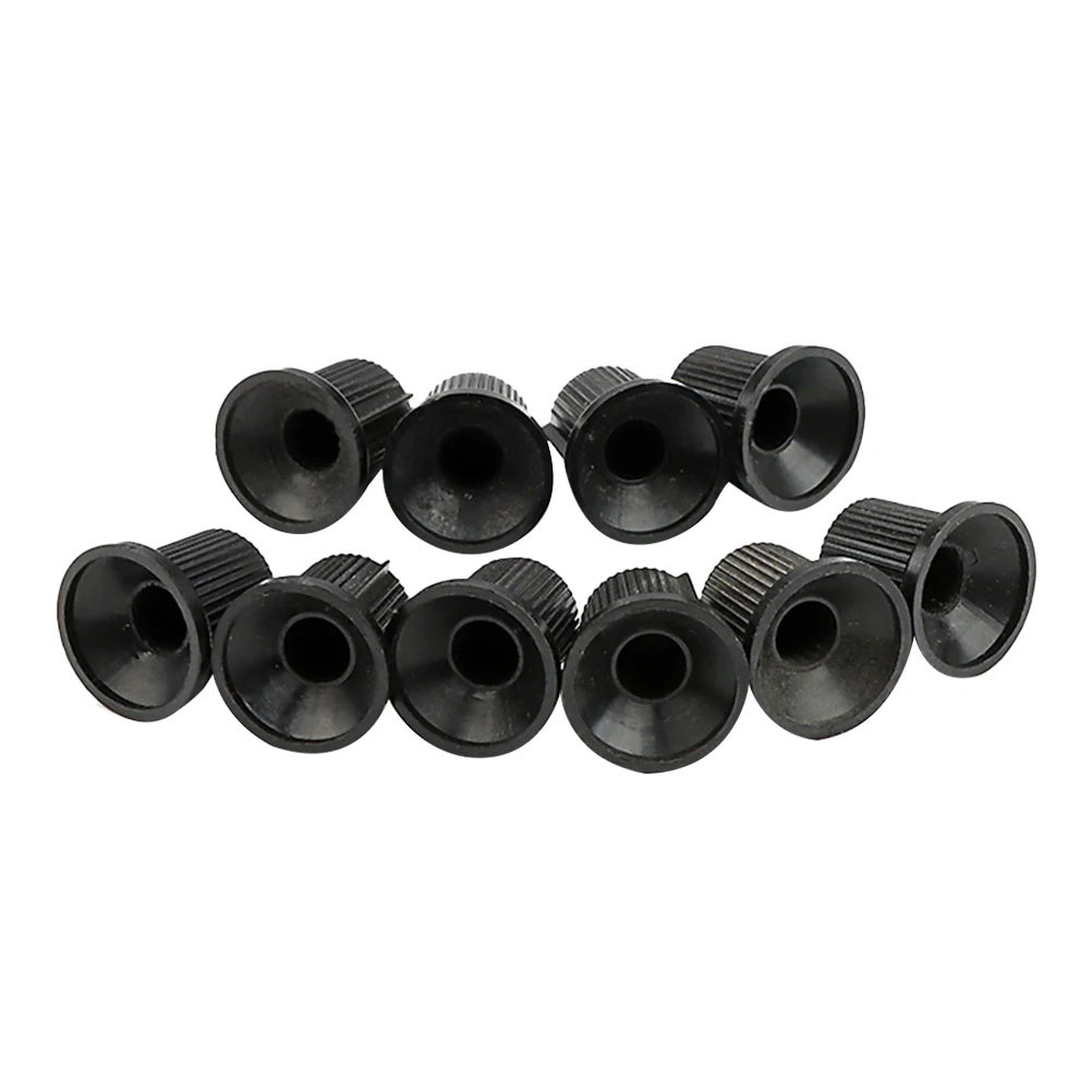 

10 Pcs Black Plastic Knob Electric Guitar Accessories Potentiometer Control Knobs for