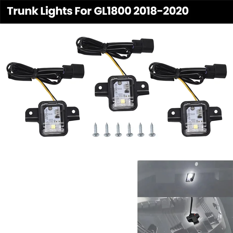 

Durable-Motorcycle LED Trunk Lights For Honda Goldwing GL1800 Gold Wing GL 1800 2018-2020 2019
