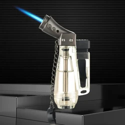 2024 Metal Windproof Turbo Gas Lighters Welding Torch Kitchen Cooking Flame Powerful Spray Gun Cigar Lighter For Men Gifts