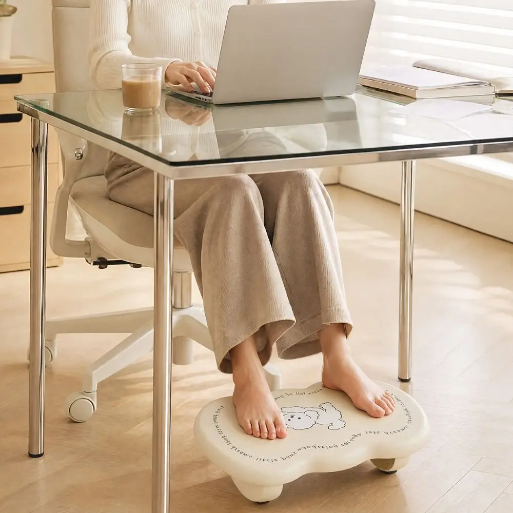 Ergonomic Under Desk Footrest Nonslip Bottom 6 Level Adjustable Footstool Breathable Comfortable Office Desk Leg Rest Home Study