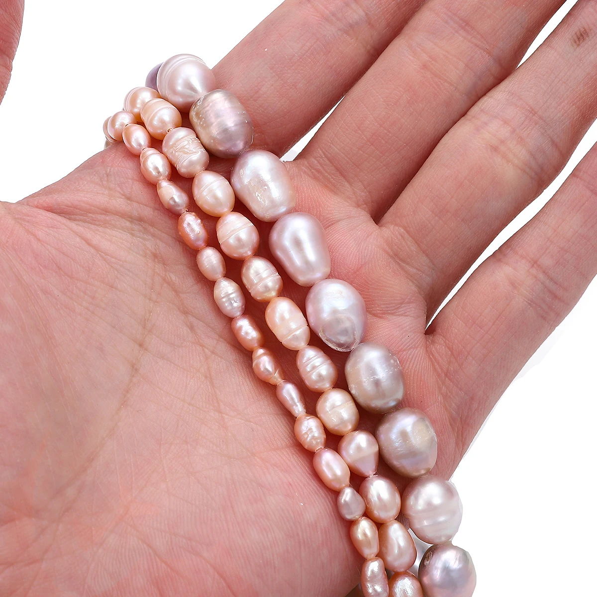 Natural Freshwater Pearl Beads 10pcs 2-10mm Spacer Loose Rice Beads For Necklaces Bracelets Earrings DIY Jewelry Making Supplies