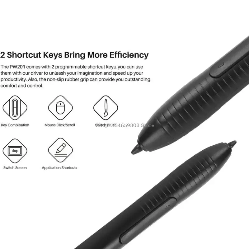 قلم رقمي لمصممي PW201، شكل مريح، استجابات سريعة، محمول #2