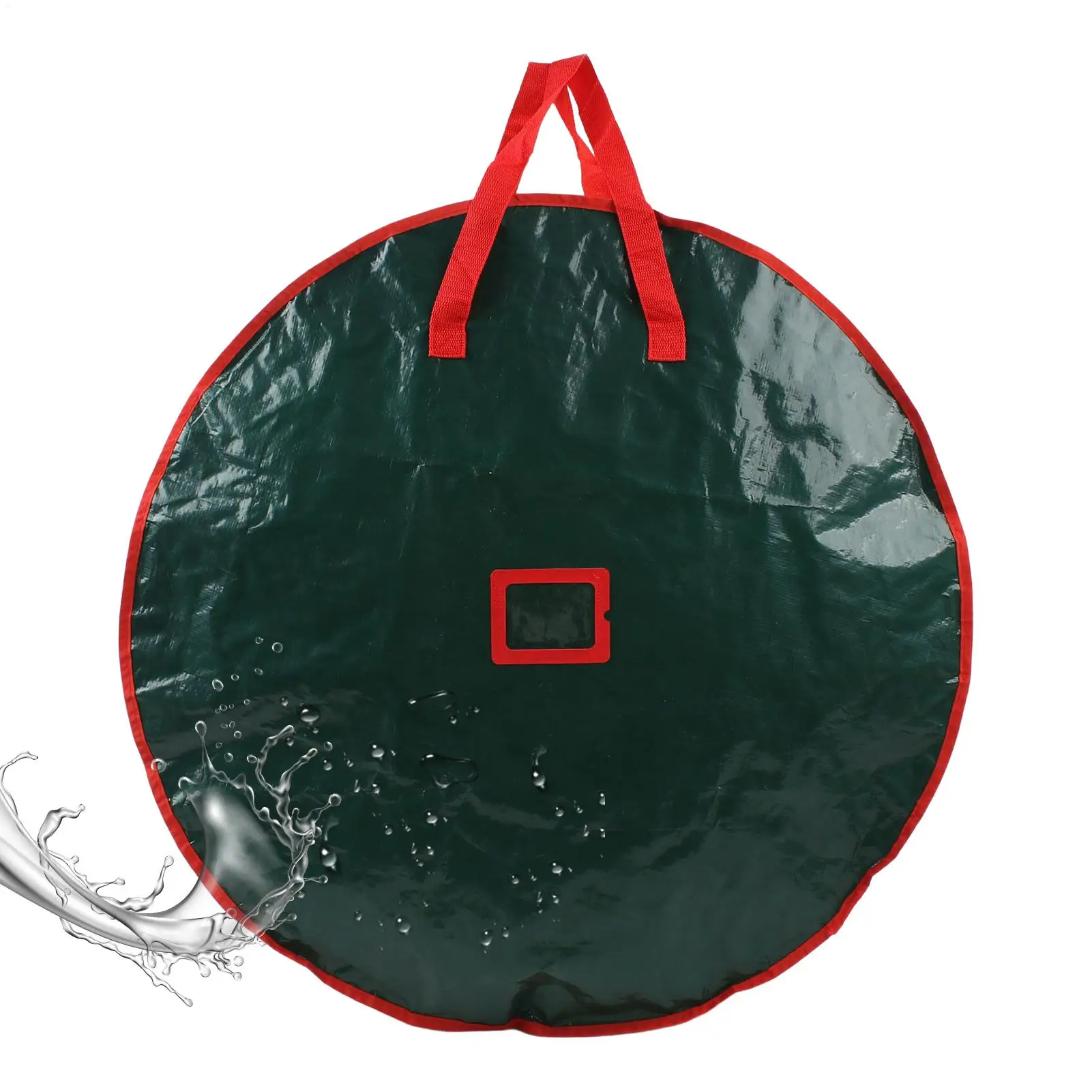 30-inch Christmas Wreath Storage Container PE Waterproof Fabric Zippered Box Christmas Wreath Storage With Reinforced Handles