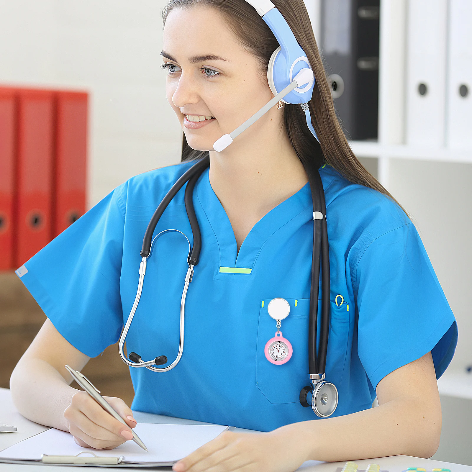 

2Pcs Watch Pocket Pocket Watch Dial Parts Vintage Nurse Accessories Bell Keychain Handmade Craft Gift Waterproof