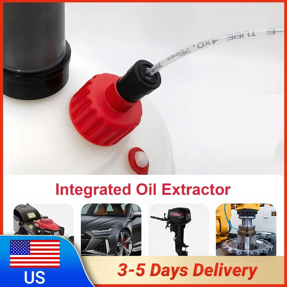

6 Litre Manual Oil Extractor Pump with Base & Hoses Manual Oil Change Pump for Car Motorbikes Marine Engines