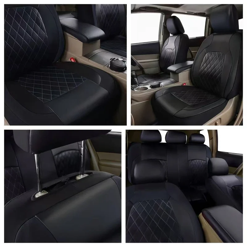 High Quality Hot Sale 9Pcs Full Set Business Style PU Leather Seat Covers for Car SUV Pickup