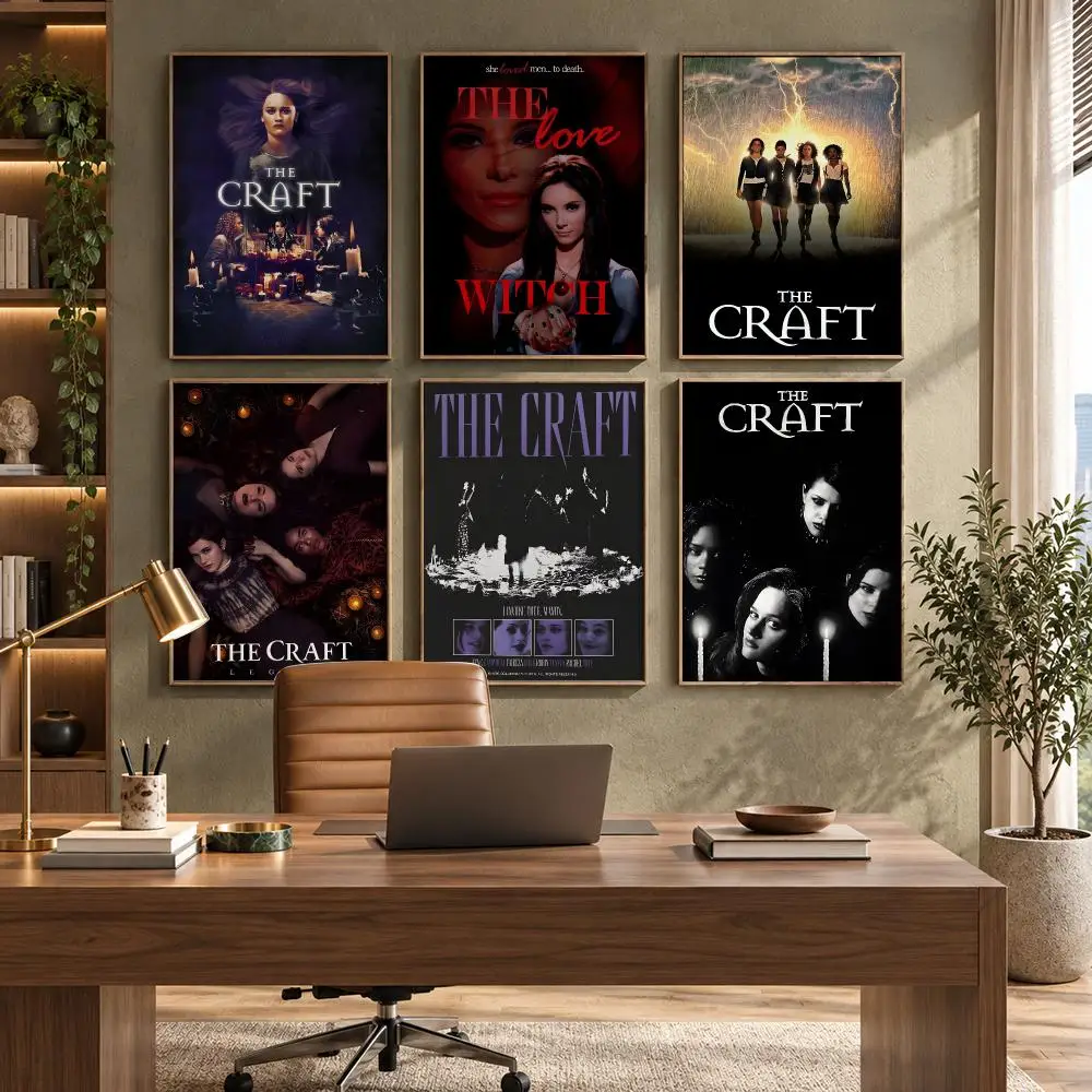 The Craft 90s Teen Witch Horror Classic Poster Self-Adhesive PP Paper HD Wall Decal for Study Living Room Garage DIY Gift