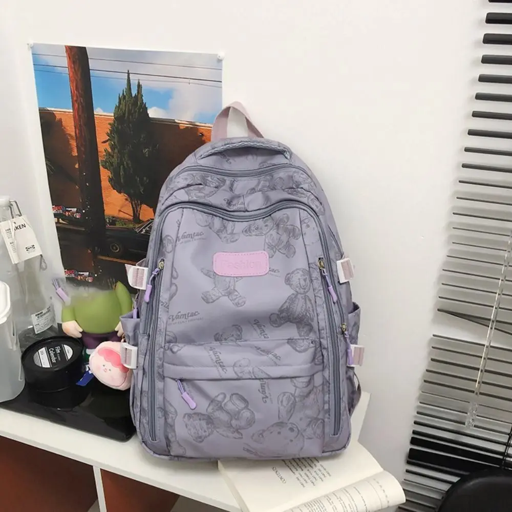 Kawaii Large Capacity Backpack Nylon Ultra-light Bookbags Shoulder Bag Daily