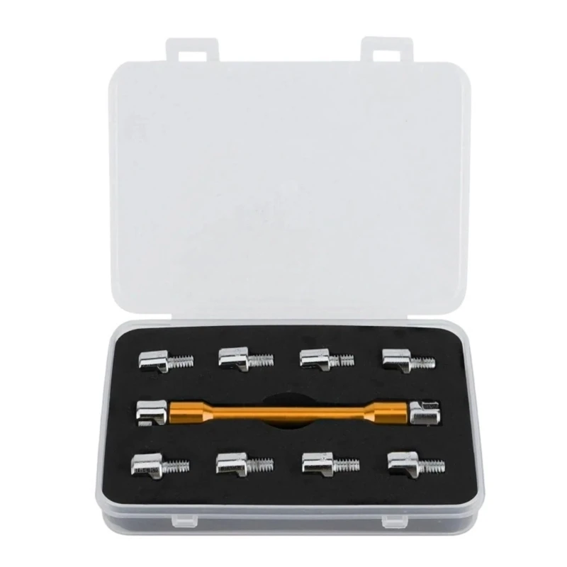 652F All in Motorcycle Spoke Tool Set for Precise 5.0-6.8mm Adjustment Robust Metal Construction Includes Storage Case