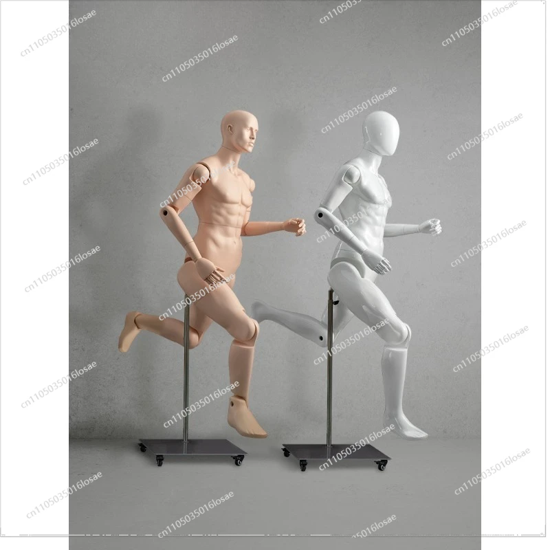 Clothing Store Full Body Male and Female Model Display Rack Movable Multi-functional Robot Dummy Sports Model Props