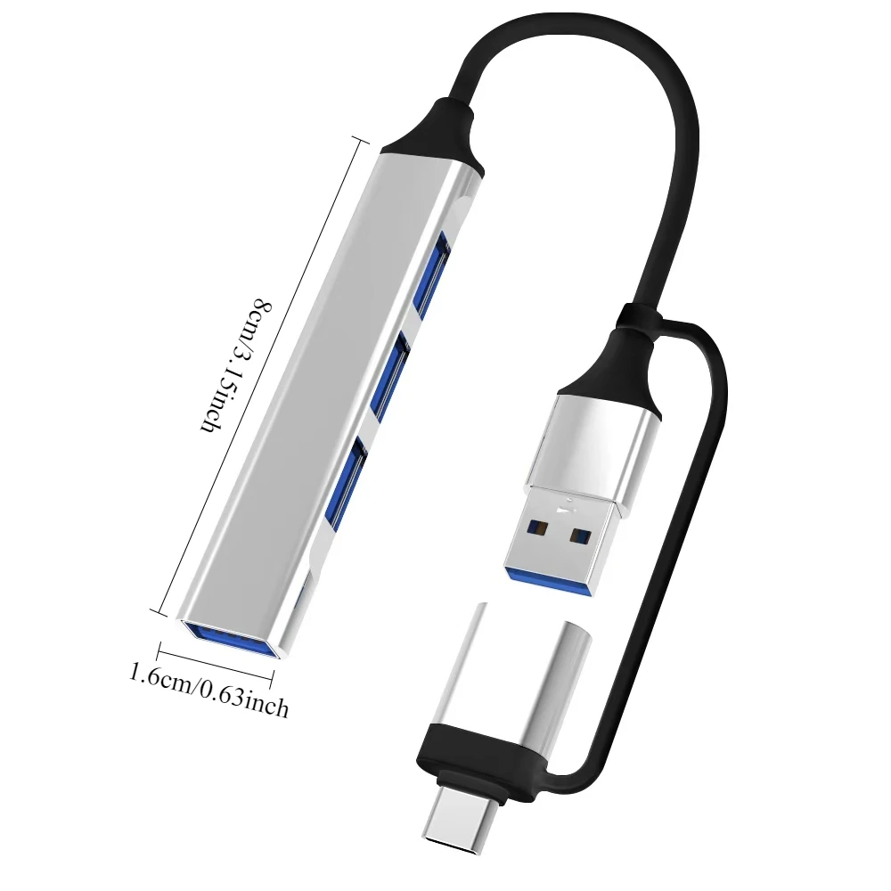 

USB hub 4 in 1 comes with USB 3.0, USB 2.0 usb to usb c adapter macbook usb port usb hub for pc ports for MacBook Pro Air