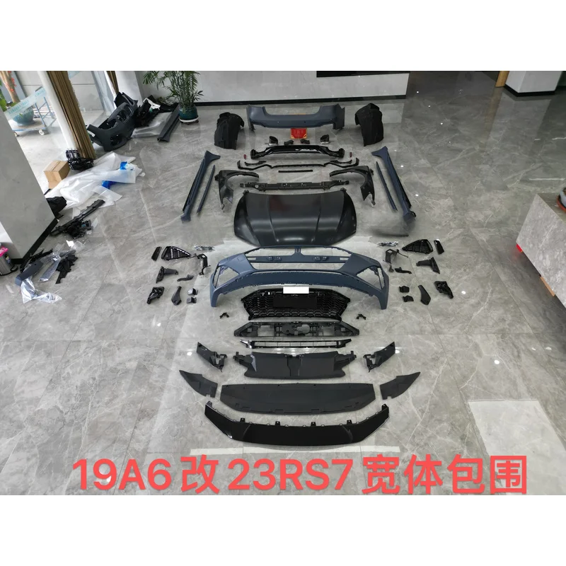 Car Parts Bodykit Facelift Bumper for  A6 S6 19 Upgrade to 23 RS7 Look Wider Kit