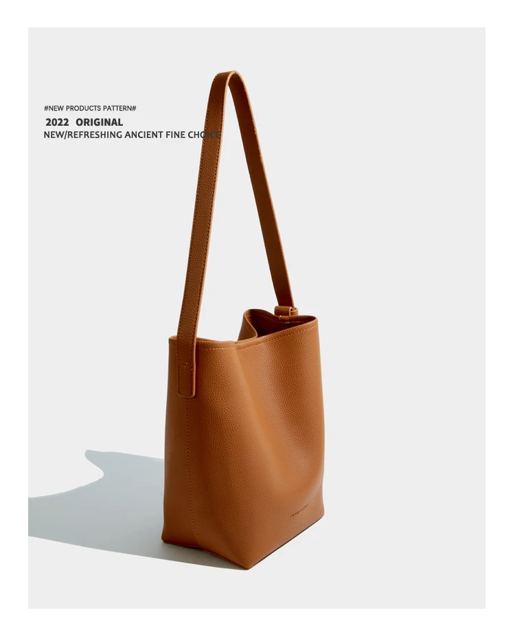 Jenny & Emily-Bolso de mano de gran capacidad para mujer, bolsa de un solo hombro de cuero Pu, de trabajo Simple, a la moda, 2024