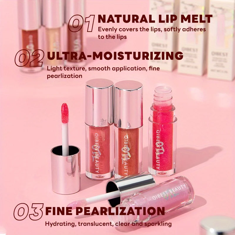 Plump and sparkling pearlescent lip gloss Delicate moisturizing and moisturizing easy to color Dudu lip gloss