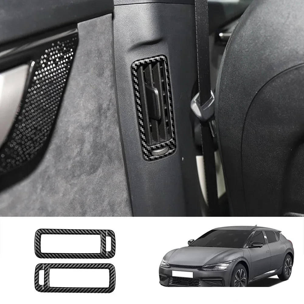 For KIA EV6 GT Line 2021 2022 Interior Accessories Middel Air Condition Cover Trim Outlet Frame Sticker Decoration Styling