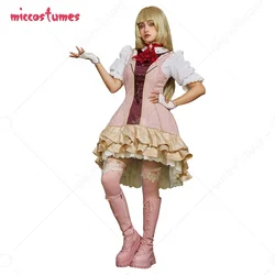 【Ready for Ship】Miccostumes Women's Lili Costume Student Cosplay Court Style Shirt and Dress with Gloves Thigh-high Stockings