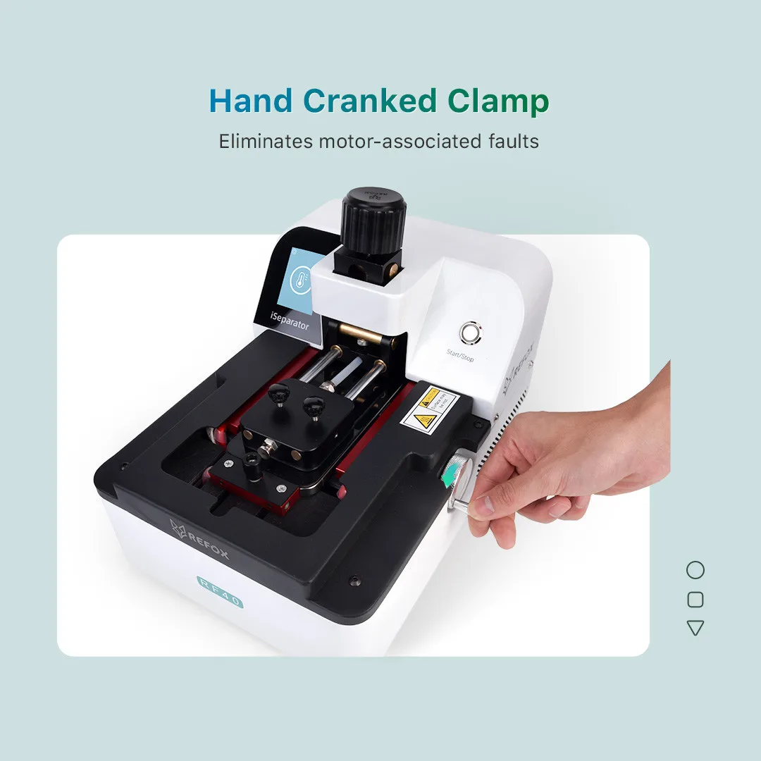 

REFOX RF40 Полуавтоматическая машина для разделения экрана для мобильного телефона 6-16 Pro max Полная серия дисплея Разборка Ремонт