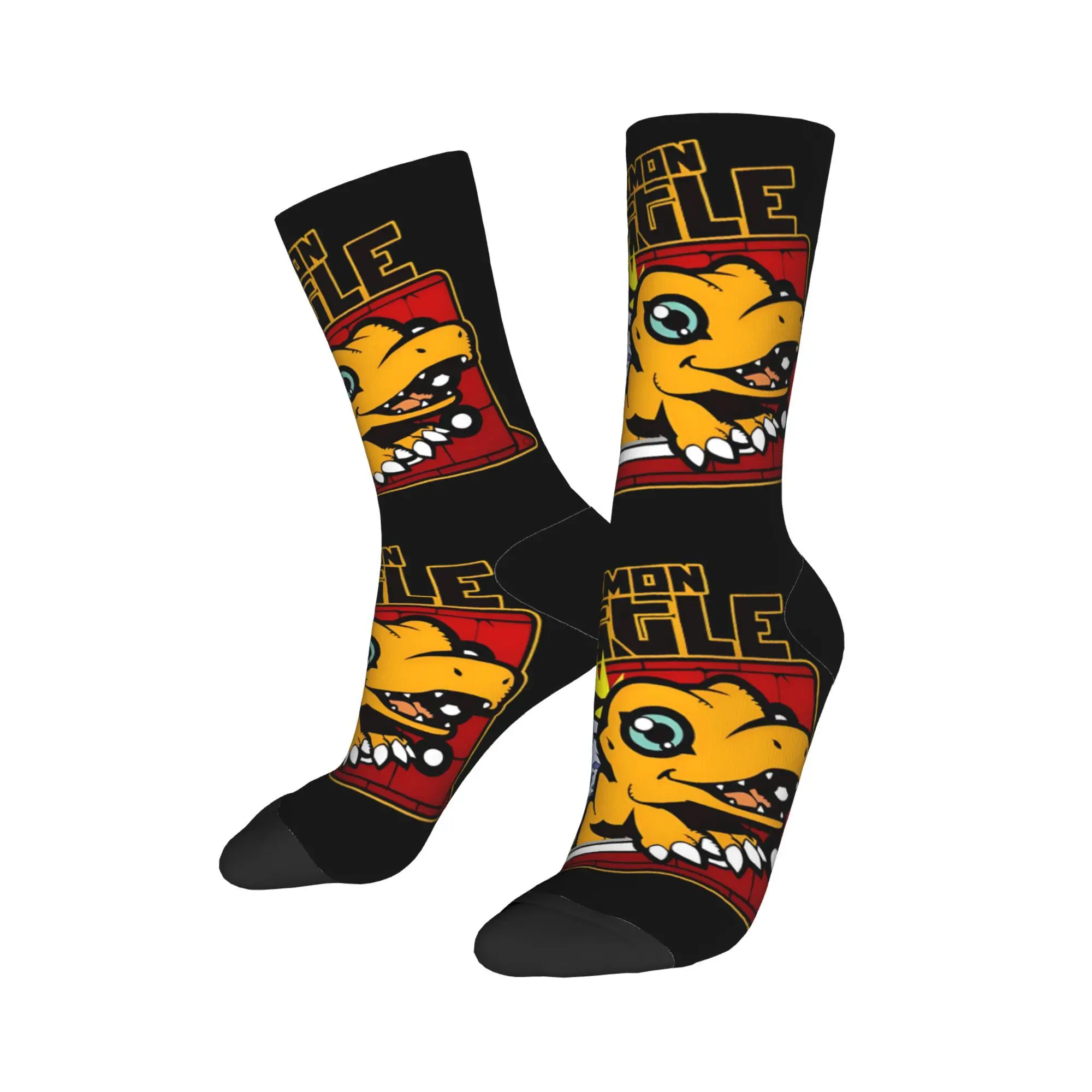 Winter Warm Harajuku Unisex Digimon Battle Socks  Sweat Absorbing Skateboard Socks