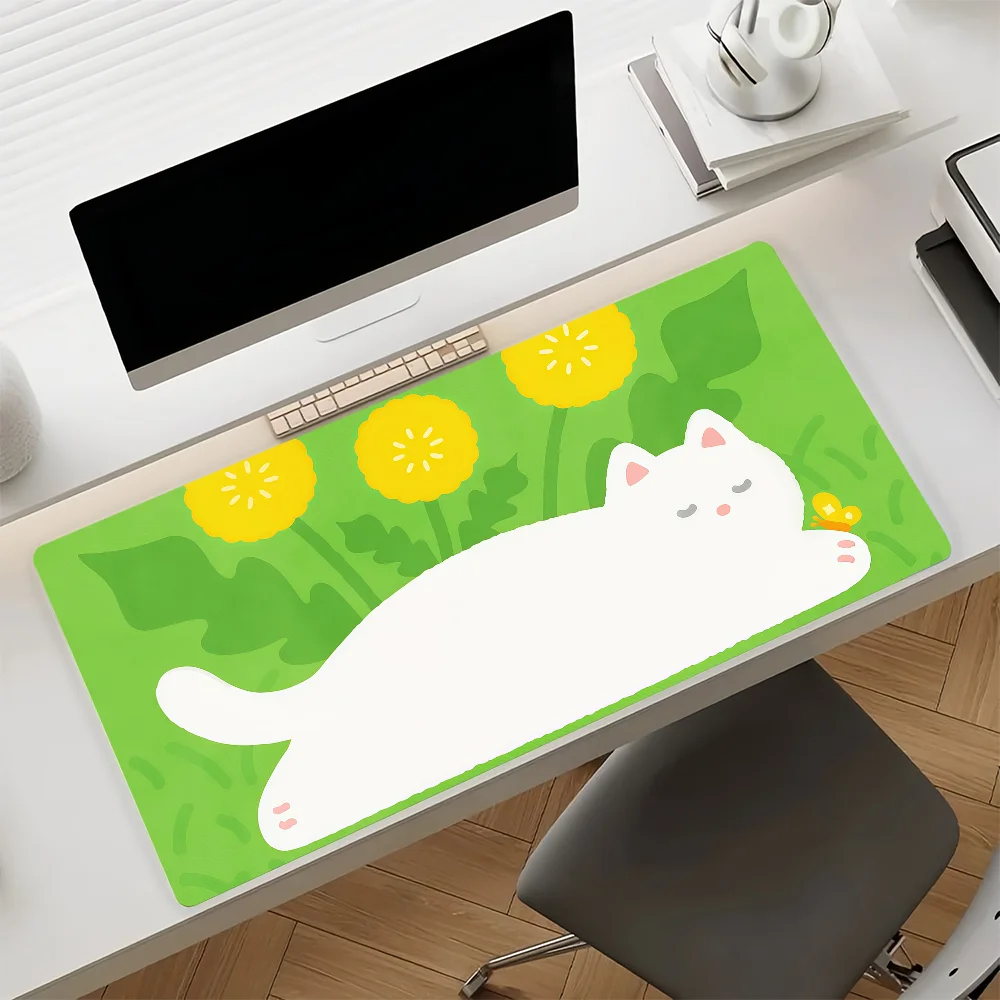 Cartoon Cat O-orosi Mouse Pad Anti Slip Rubber Edge Locked Thickened Laptop Gaming Desk Mat