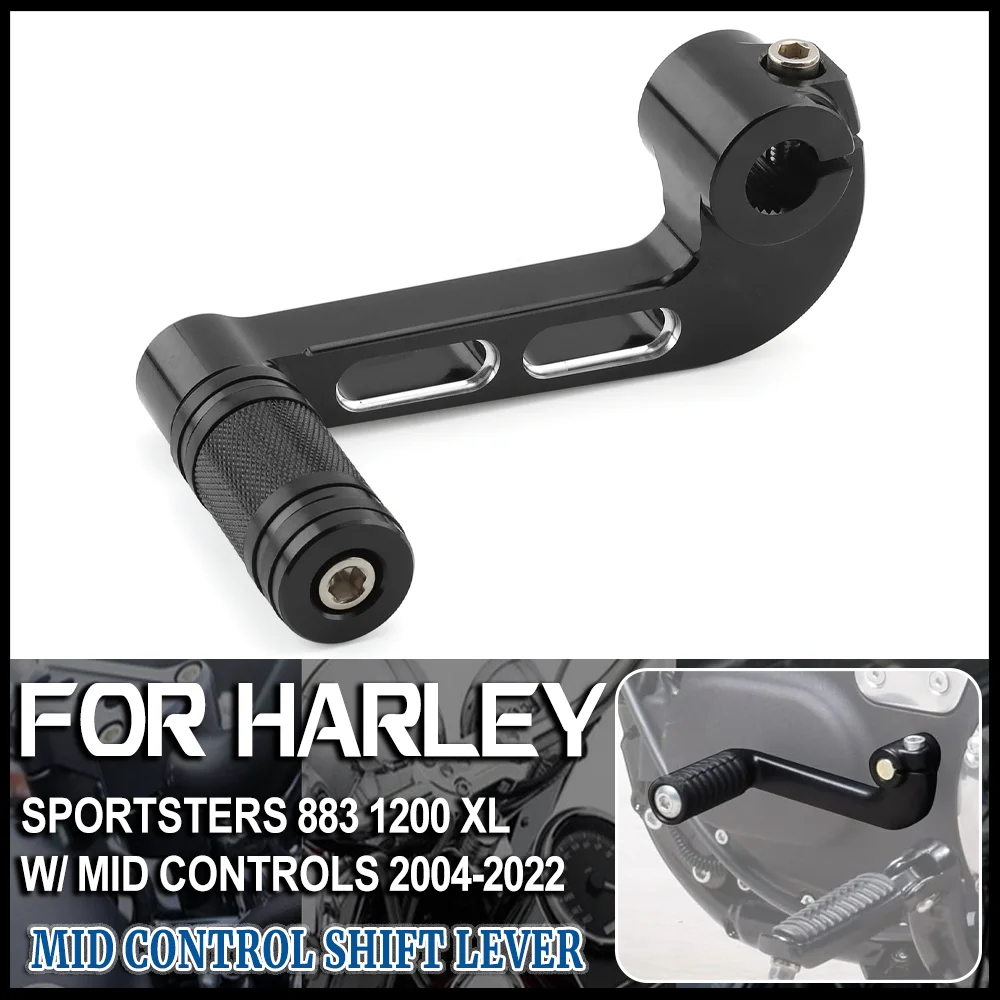 Mid Control Shift Lever Shifter Pedal Fits for Harley Sportster XL883 1200 w/ Mid Controls 2004-2022