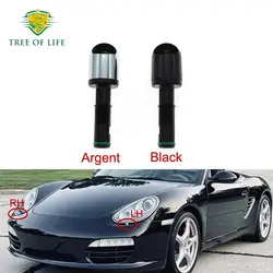 Argent Black For Porsche 911 Panamera 718 Boxster Headlight Washer Nozzle Head Spray Jet 99762826300 97062825100 L/R