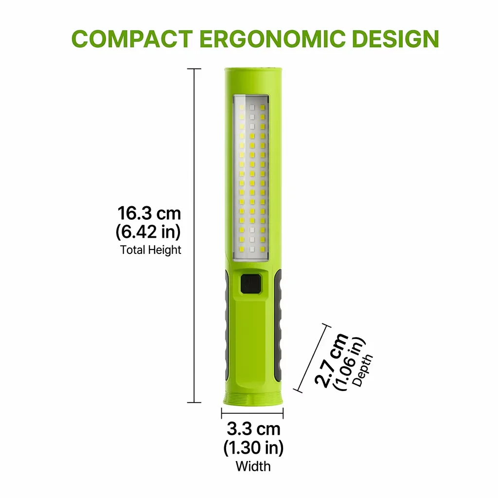 4 Lighting Modes Magnetic LED Work Light USB Rechargeable Torch with Rotatable Hook for Vehicle Repair Workshop Emergency