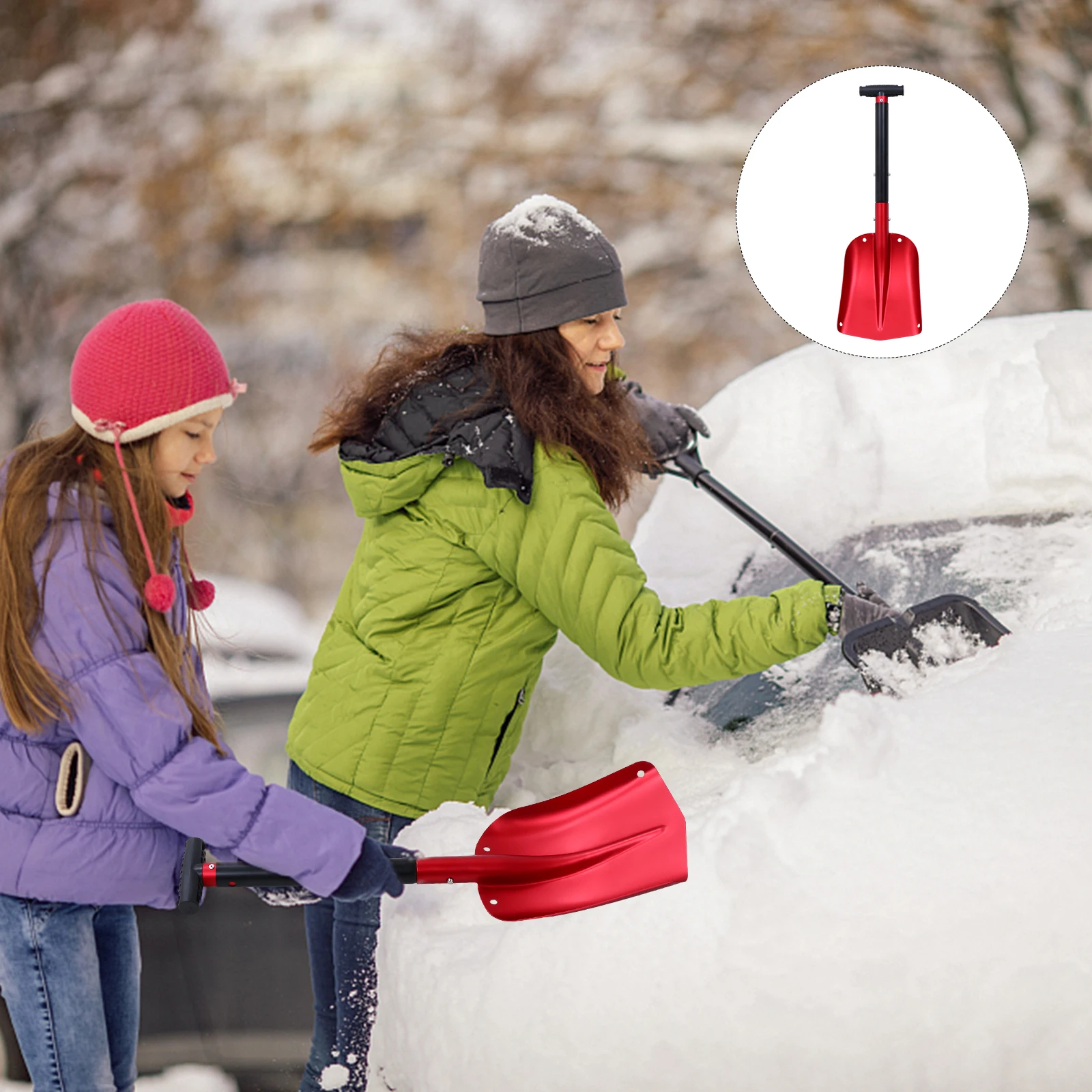 

Shovel Aluminum Alloy Durable Car Snow Removing Tool Telescopic Design Winter Deicing Combos Ice Scrapers Vehicle Snow Removal