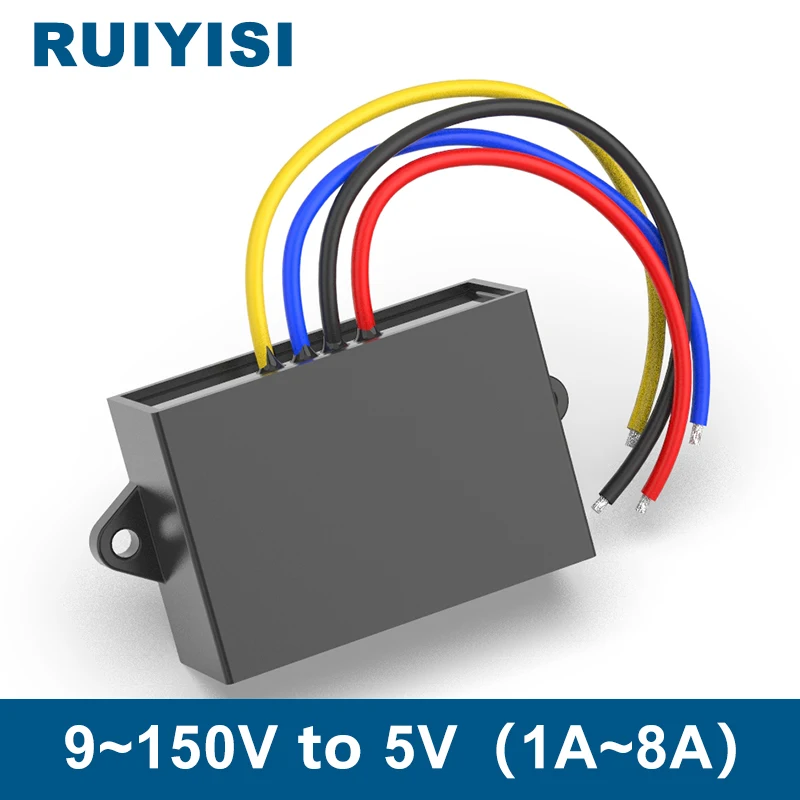 

RUIYISI 12V24V36V48V to 5V isolated power converter 60V72V90V100V120V to 5V step-down module 9-36V to 5V voltage regulator