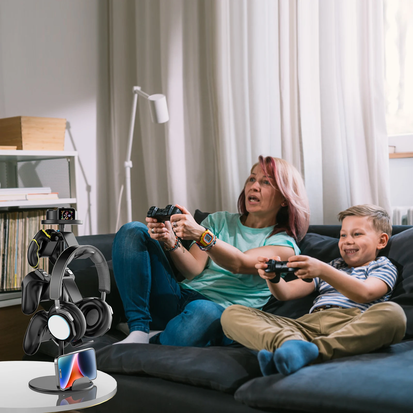 حامل وحدة التحكم في الألعاب لجهاز Xbox PS4 PS5 Nintendo Switch حامل سماعة الرأس متعدد قابل للتعديل لسماعات الرأس ملحقات ألعاب الكمبيوتر