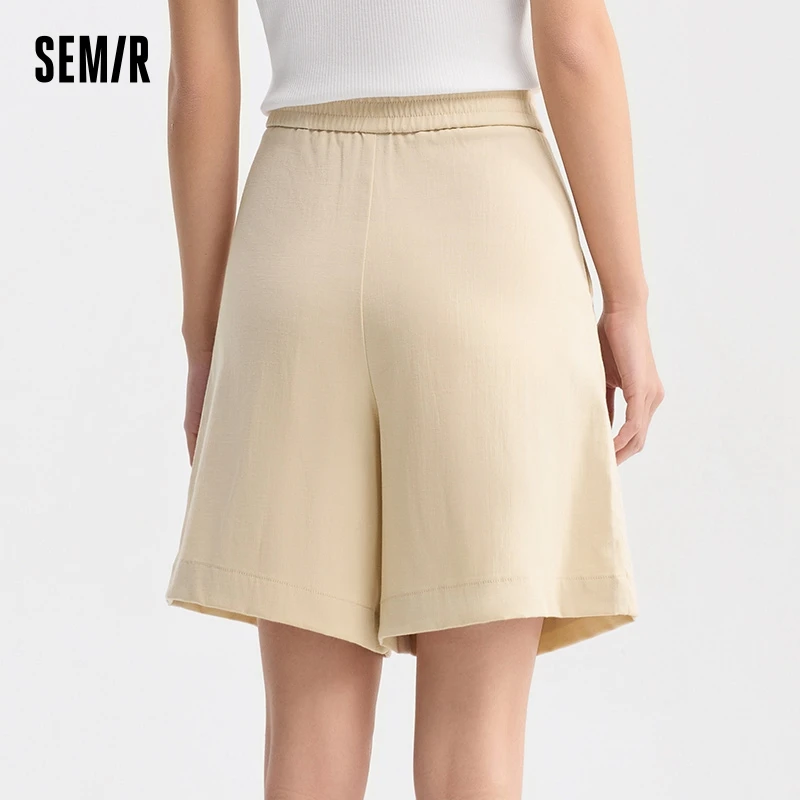 Semir Casual Trousers Female Commuter Wide-Legged Trousers Thin Temperament Salt System Summer Fashion Texture Loose Shorts