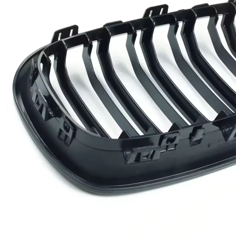 2015-2017 سباق مصبغة لسيارات BMW F20 F21 120i LCI 1 Series 2015 2016 2017 لامع أسود الجبهة الكلى شواء مصبغة 2 شرائح #5